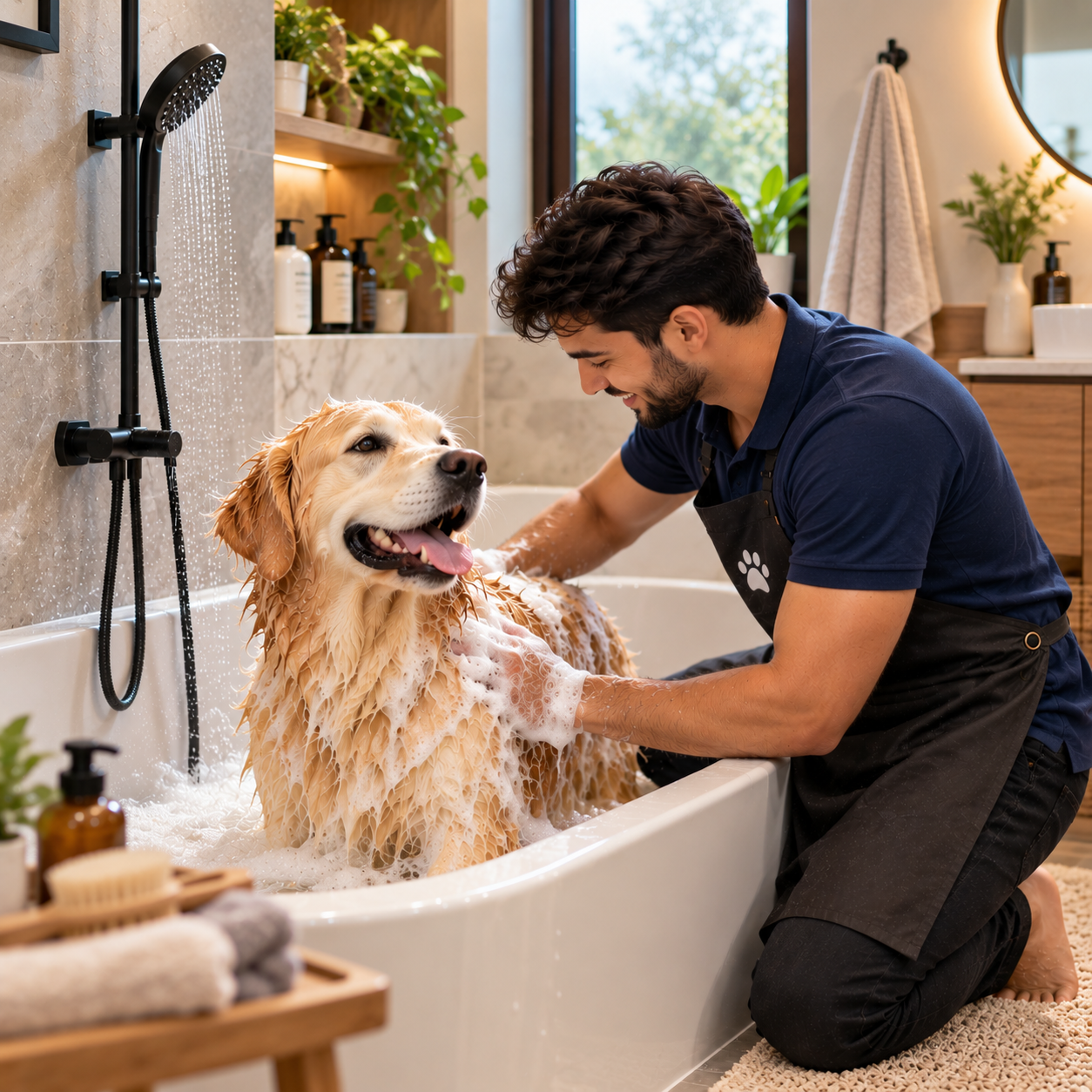 At-home dog and cat grooming services in Adyar
